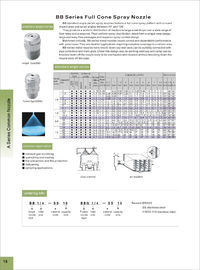 BB series standard angle full cone nozzle,Dust Removal customized solid cone jet nozzle